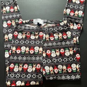 Festive Black and Red Holiday Leggings